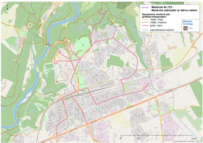 Route for mothers with strollers
