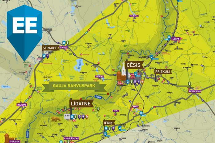 Brochure map in Estonian