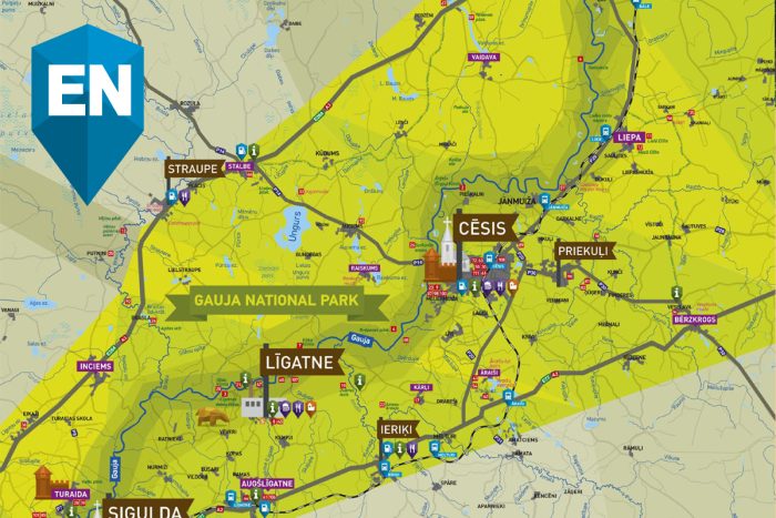 Brochure map in English