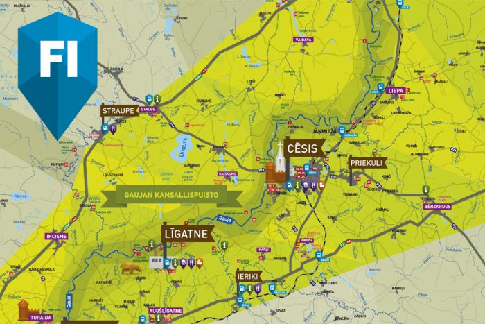 Brochure map in Finnish