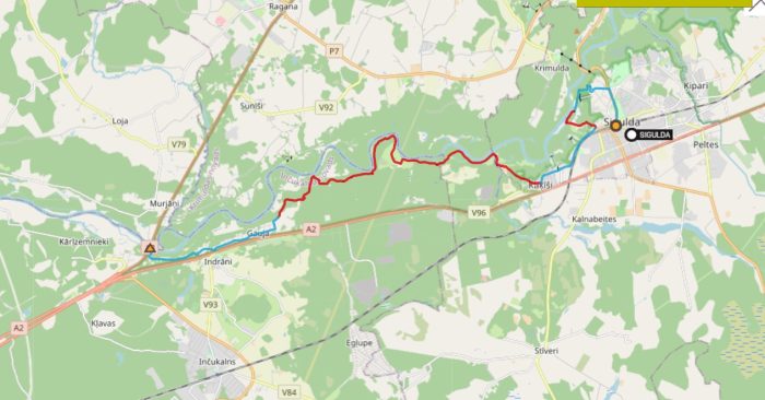 Rāmkalni - Sigulda. Left bank of Gauja